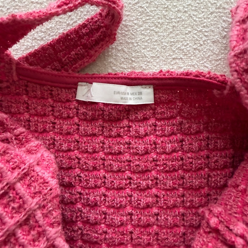 ZARA Pink Knit Mini Dress - Picture 3 of 5